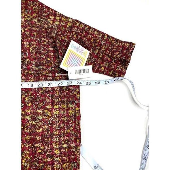 ‎LuLaRoe Irma Tunic Burgundy Floral High Low Small - Picture 4 of 7